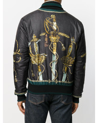Dolce & Gabbana Sword Print Bomber Jacket