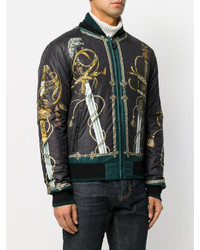 Dolce & Gabbana Sword Print Bomber Jacket