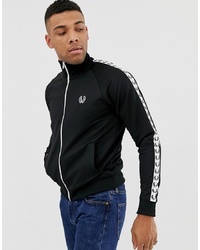 Fred Perry Taped Track Jacket In Black