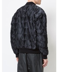 Private Stock Textured Pattern Bomber Jacket