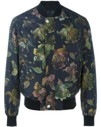 Versus Floral Print Bomber Jacket