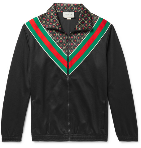 clutch Spending offset Gucci Webbing Trimmed Logo Print Tech Jersey Track Jacket, $1,188 | MR  PORTER | Lookastic