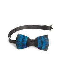 Brackish & Bell Midnight Feather Bow Tie