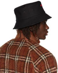 Burberry Black Horseferry Motif Bucket Hat