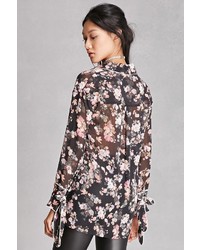 Forever 21 Floral Chiffon Blouse