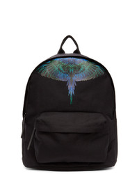 Marcelo Burlon County of Milan Black And Blue Neon Wings Backpack