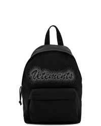 Vetements Black Studded Logo Backpack