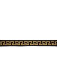 Versace Black And Gold Greca Belt