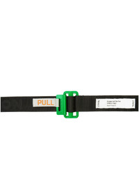 Heron Preston Black And Green Logo Tape Belt