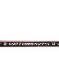 Vetements Black And Red Canvas Anarchy Belt