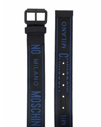 Moschino Intarsia Logo Two Tone Belt