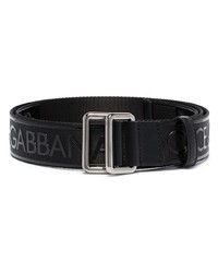 Dolce & Gabbana Logo Print Buckled Belt