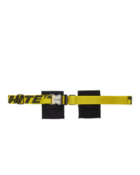 Off-White Black And Yellow Two Pocket Fanny Pack