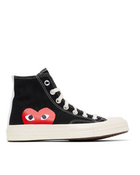 Comme Des Garcons Play Black Converse Edition Half Heart Chuck 70 High Sneakers