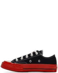 Comme Des Garcons Play Black Red Converse Edition Chuck 70 Low Top Sneakers
