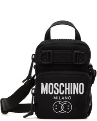 Moschino Black Double Smile Messenger Bag
