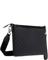 Gucci Black Monogram Messenger Bag