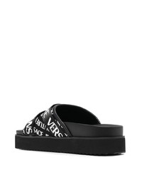 VERSACE JEANS COUTURE Logo Print Layered Slides