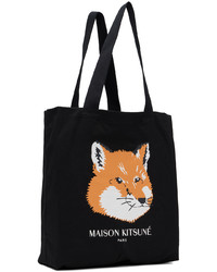 MAISON KITSUNÉ Black Fox Head Tote