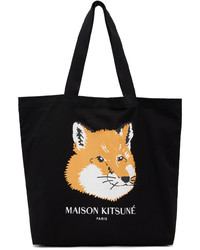 MAISON KITSUNÉ Black Fox Head Tote