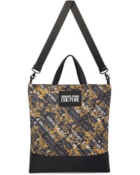 VERSACE JEANS COUTURE Black Logo Couture Tote