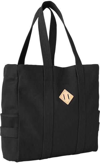 Black Print Canvas Tote Bag: Gap Washed Canvas Tote