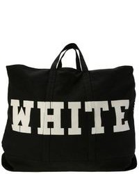 Off White Logo Print Tote Bag