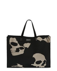 Alexander McQueen Skull Camo Eastwest Canvas Tote In Blackoff White At Nordstrom