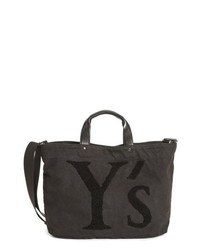Y's by Yohji Yamamoto Ys By Yohji Yamamoto Embroidered Canvas Tote Bag