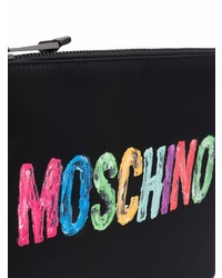 Moschino Logo Print Clutch Bag