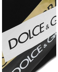 Dolce & Gabbana Multiple Logo Stripe Clutch