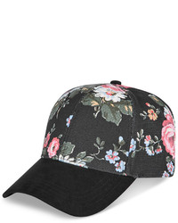 Collection XIIX Floral And Faux Suede Baseball Cap