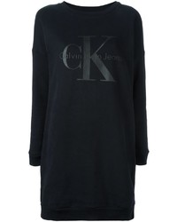 Calvin Klein Jeans Logo Print Sweatshirt Dress