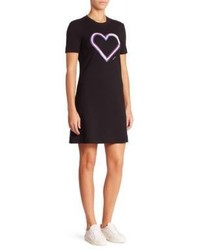 Carven Cotton Heart Graphic T Shirt Dress