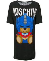 Moschino Transformer Bear Printed T Shirt Dress
