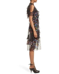 Givenchy Vintage Dots Print Silk Chiffon Dress