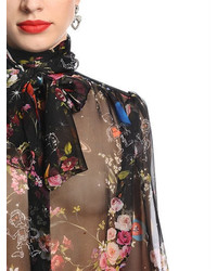 Dolce & Gabbana Flowers Space Printed Chiffon Shirt