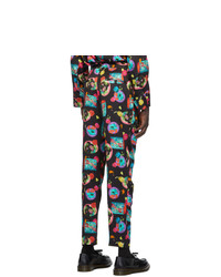 Opening Ceremony Black And Pink Mix Print Trousers