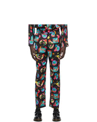 Opening Ceremony Black And Pink Mix Print Trousers