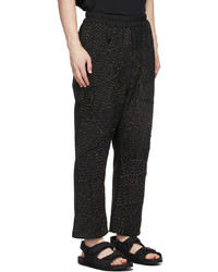 By Walid Black Cropped Gerald Trousers