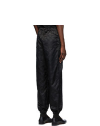 Gucci Black Nylon Canvas Gg Trousers