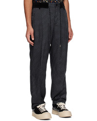 Sacai Black Patterned Trousers