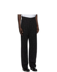 Balenciaga Black Signature Stripe Fluid Tailored Pants