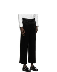 SASQUATCHfabrix. Black Velvet Carding Trousers