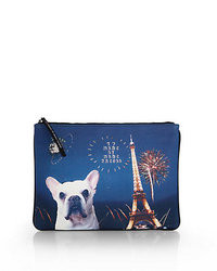 Marc by Marc Jacobs Jet Set Pets Printed Leather Clutch