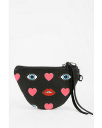 UO The Leather Atelier Eyes Lips Heart Zip Pouch