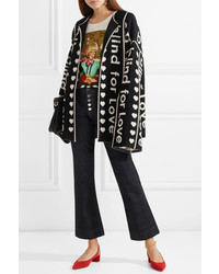 Gucci Oversized Wool And Cashmere Blend Jacquard Jacket