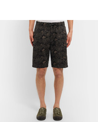 orSlow New Yorker Printed Cotton And Linen Blend Shorts