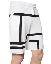 Bikkembergs Striped Intarsia Cotton Knit Shorts