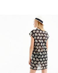 J.Crew Cotton Cover Up In Elephant Print